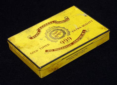 vintage uk metal box for smoke|vintage cigarette boxes uk.